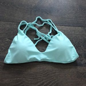 blue bikini top